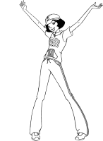 A coloring page of totally spies
